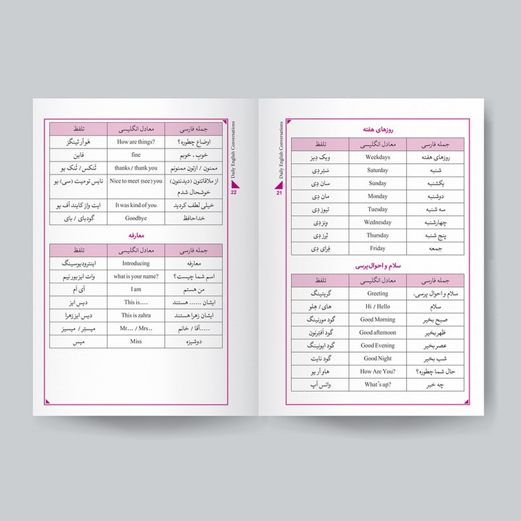 کتاب مکالمات روزمره انگلیسی اثر محمد علی سواعد انتشارات یوشیتا
